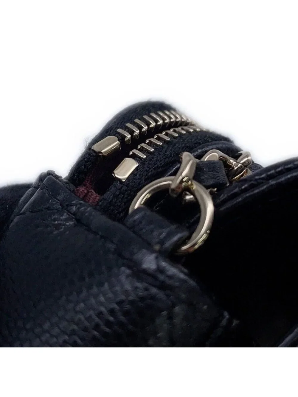 Chanel Chain Shoulder Bag Flap Phone Case Quilted CC Logo Caviar Leather Black